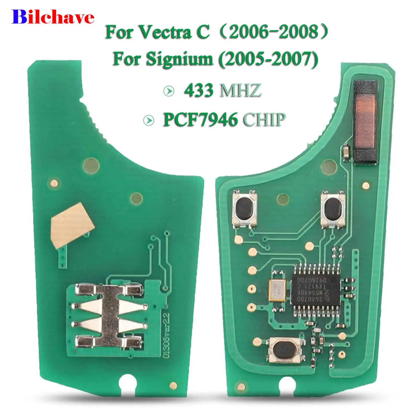 Jingyuqin 3 przyciski do Opel Vectra C Signium 2005-2008 Fob 433Mhz ID46 PCF7946 Chip inteligentny zdalny klucz samochodowy HU43 wymiana ostrza