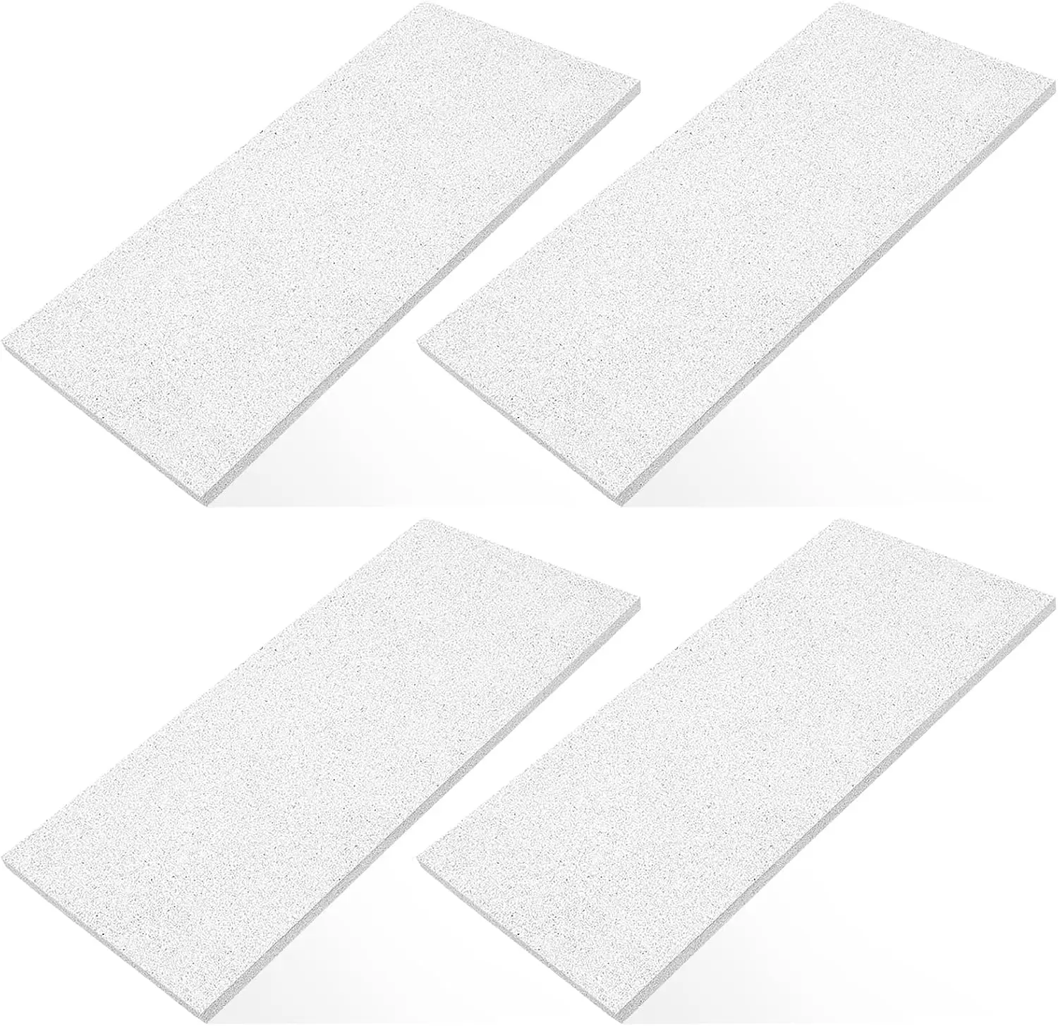 

4 Pcs Fireplace Refractory Panels 11.75 x 21 x 0.5 Inches Baffle Board for Wood Stove 2300F Vermiculite Fiber Insulation Boar