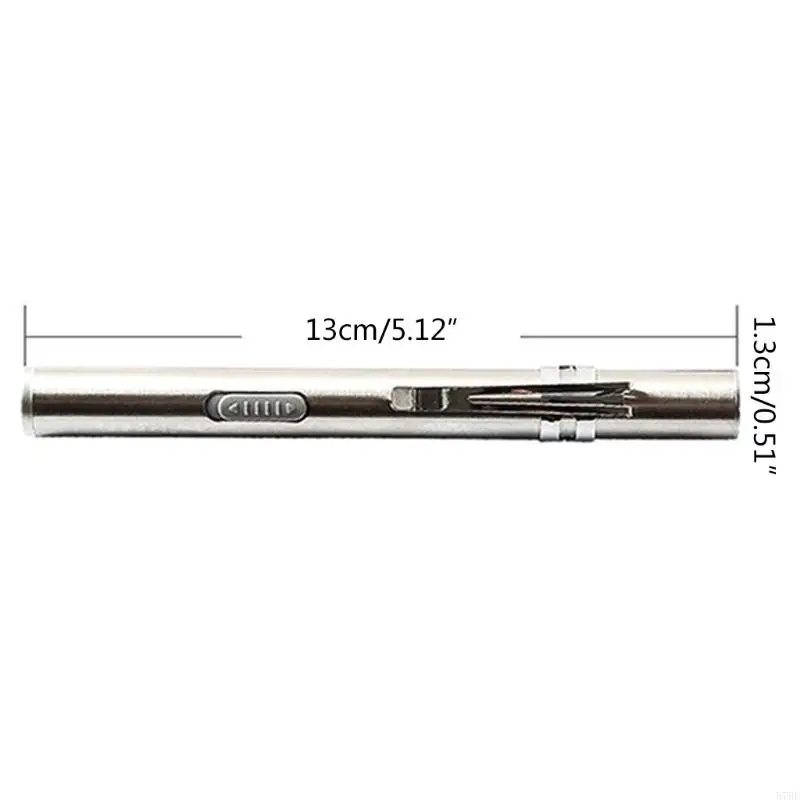 Linterna LED LED LED LOW con puerto USB Puerto carga USB Linterna acero inoxidable longitud acero a largo plazo