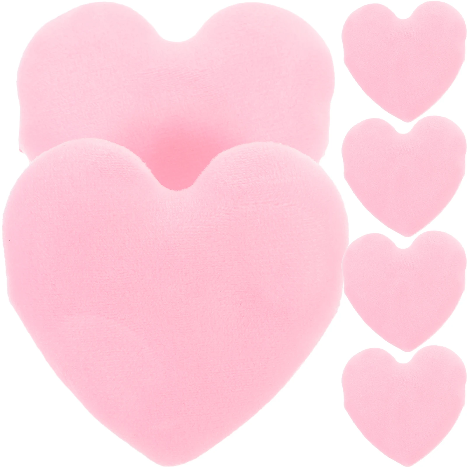 Bouffée de maquillage en forme de cœur, 6 pièces, Texture Fine, beauté pour fond de teint en poudre pour le visage, crème d'isolation pour femmes, peau sensible, sûre