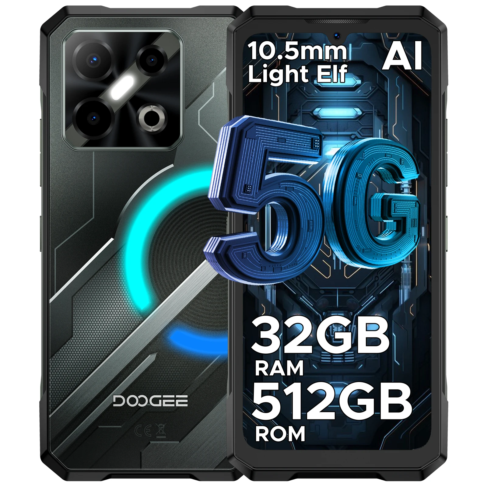 DOOGEE Blade GT Pro 5G téléphone robuste effet de lumière LED 6.72 ''120Hz 32GB(12 +20) 512GB 10.5mm Ultra-mince 100MP AI caméra téléphone portable DOOGEE Blade GT Pro 5G téléphone robuste effet de lumière LED 6.72 ''120Hz 32GB(12 +20) 512GB 10.5mm Ultra-mince 100MP AI caméra téléphone portable