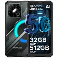DOOGEE Blade GT Pro 5G Rugged Phone LED light Effect 6.72'' 120Hz 32GB(12+20) 512GB 10.5mm Ultra-thin 100MP AI Camera Cellphone