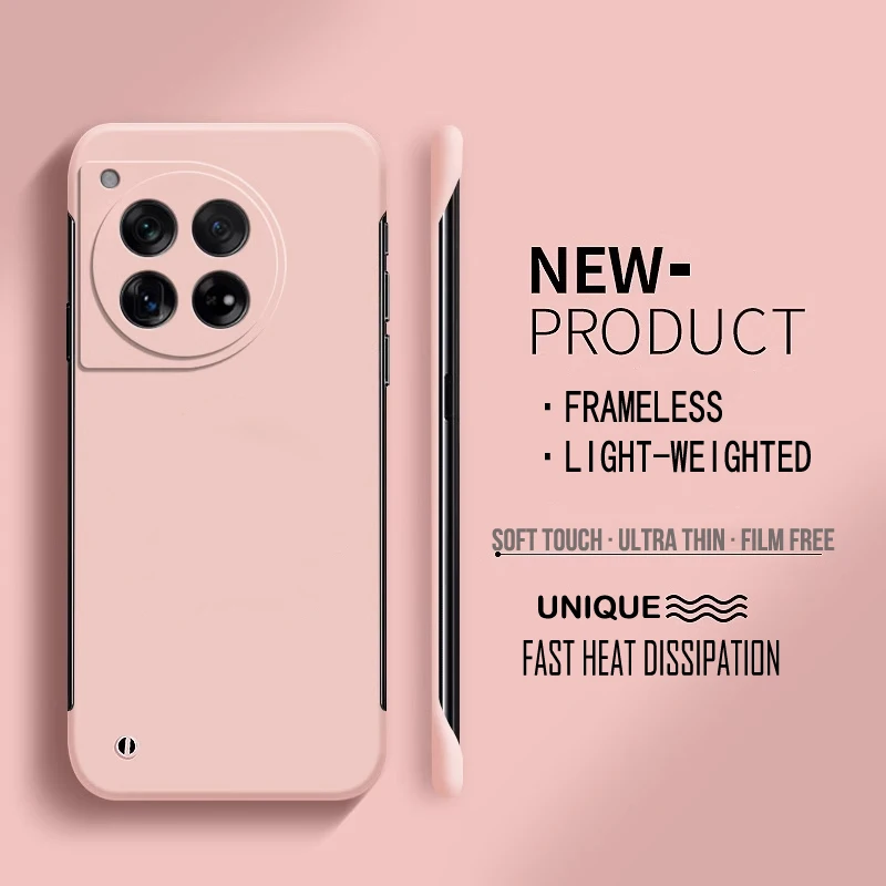 Frameless Hard PC Matte Phone Case For Oneplus 12 12R 11 11R 10T 10R 10 9R 9RT 8 9 Pro 8T Pro Protective Bumper Shell Cover