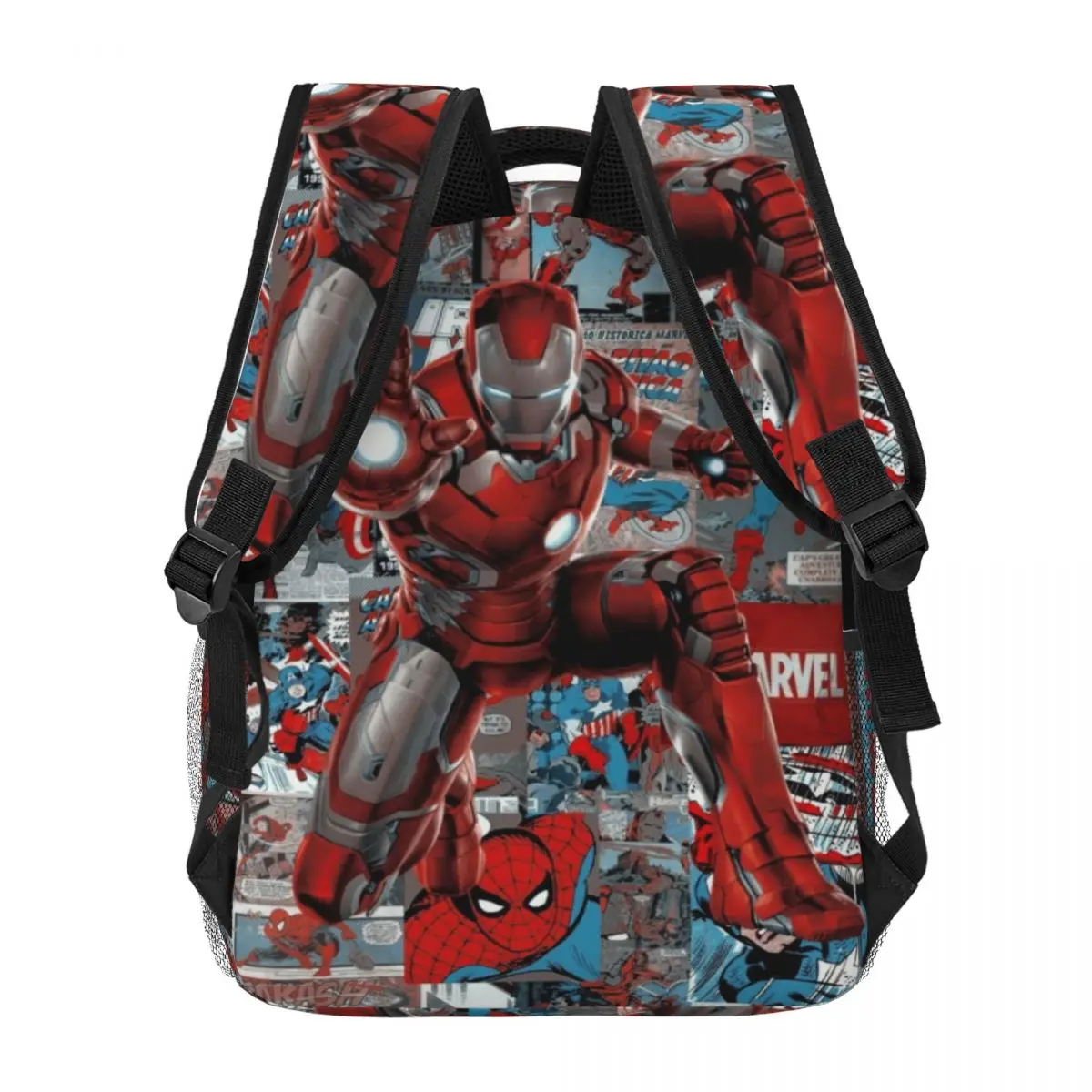 Iron Man For Girls Boys zaino per studenti di grande capacità zaino impermeabile leggero da 17 pollici