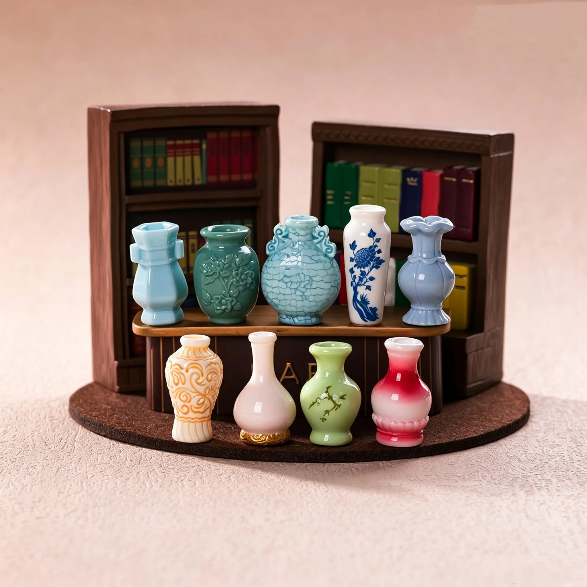 Florist Supply Vases - 9pcs Simulation Porcelain Resin Mini Vase