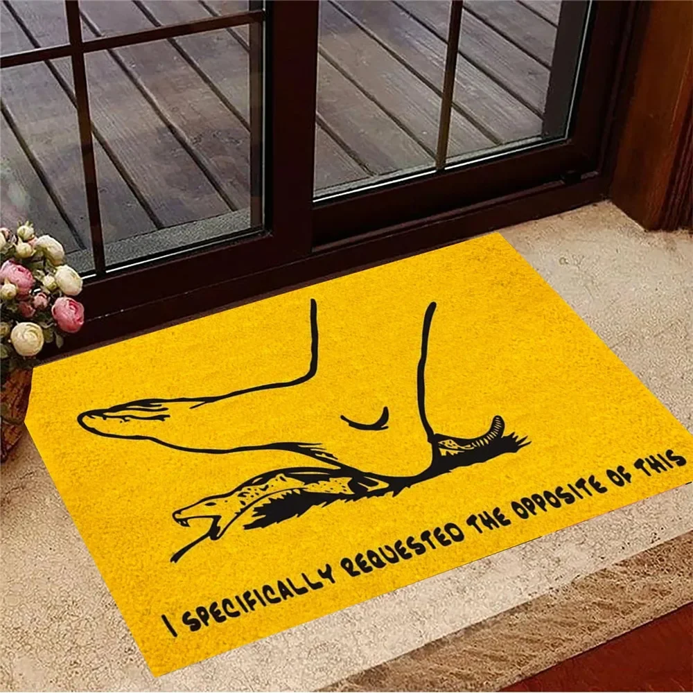 HX Funny Welcome Mats U R Doing Me A Tread Doormat Foot Stepped On Snake Door Mat Indoor Floor Mat New Home Gift Ideas