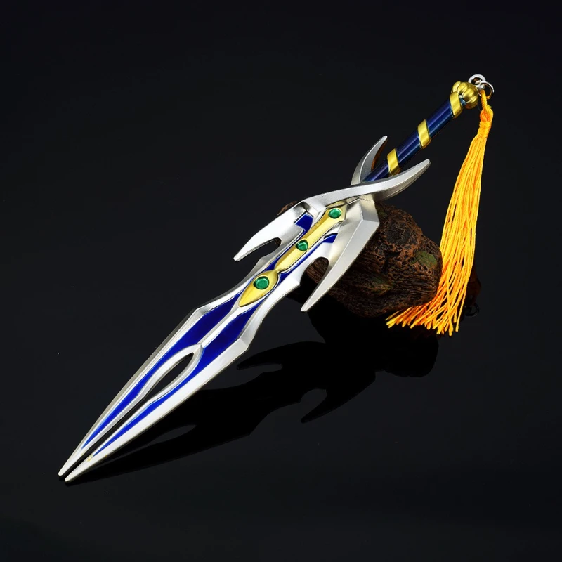 21 cm/8,26 in König der Herrlichkeit Spiel Peripheriegeräte Berühmte Schwert Sifu Chinesische Waffe Modell Spielzeug Schwert Metall Handwerk Desktop ornamente Geschenke