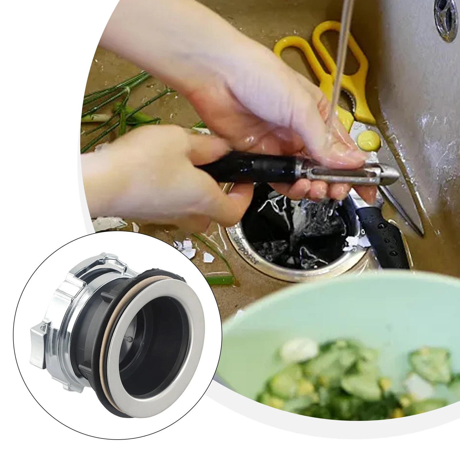 

Waste Disposer Parts Disposer Accessory 110# Disposer Parts Flange Drain Food Waste Garbage Disposal Brand New