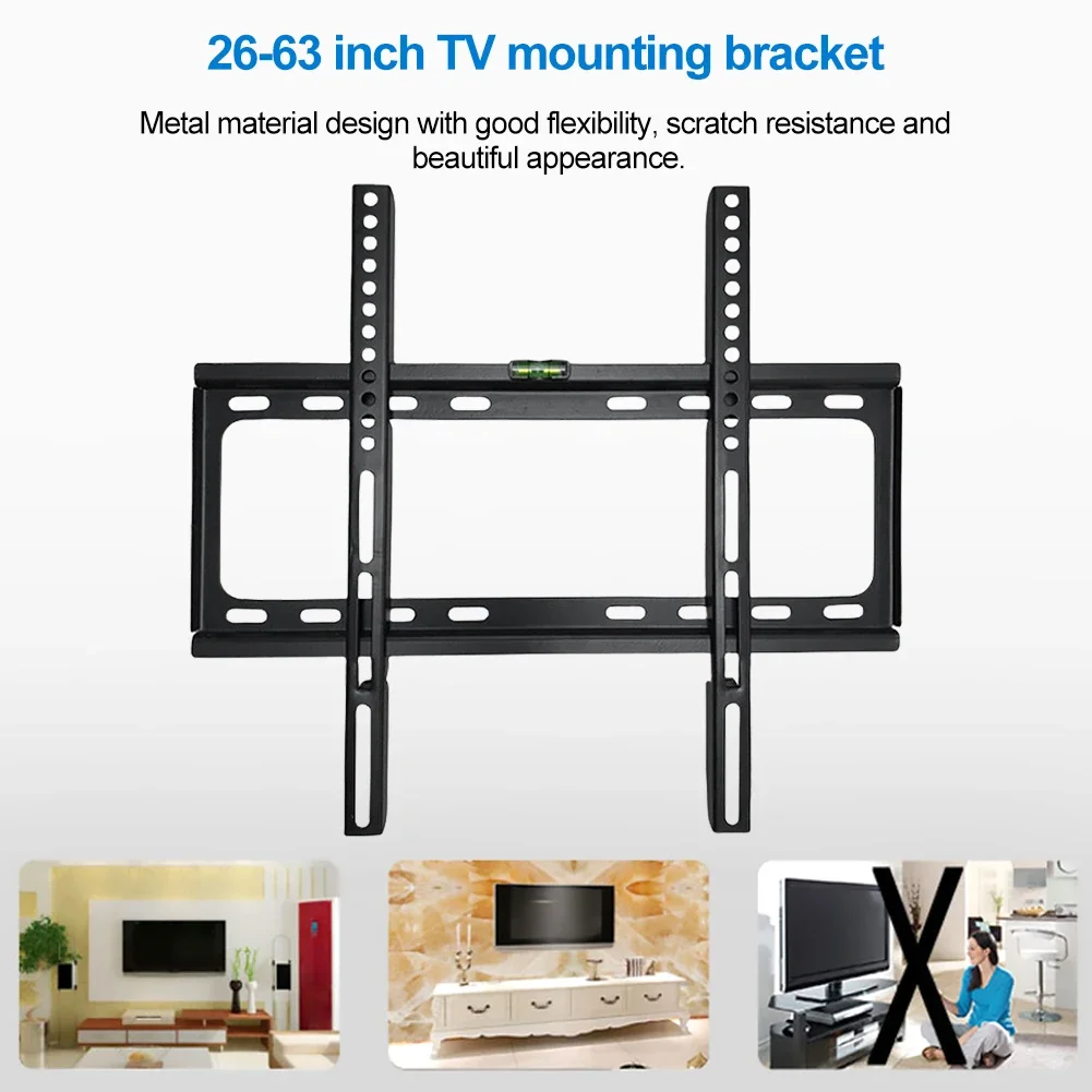 26-63Inch Tv Muurbeugel Universele Flat Panel Tv Frame Verstelbare Tv Mount Monitor Houder Met Niveau Voor Lcd Led Monitor