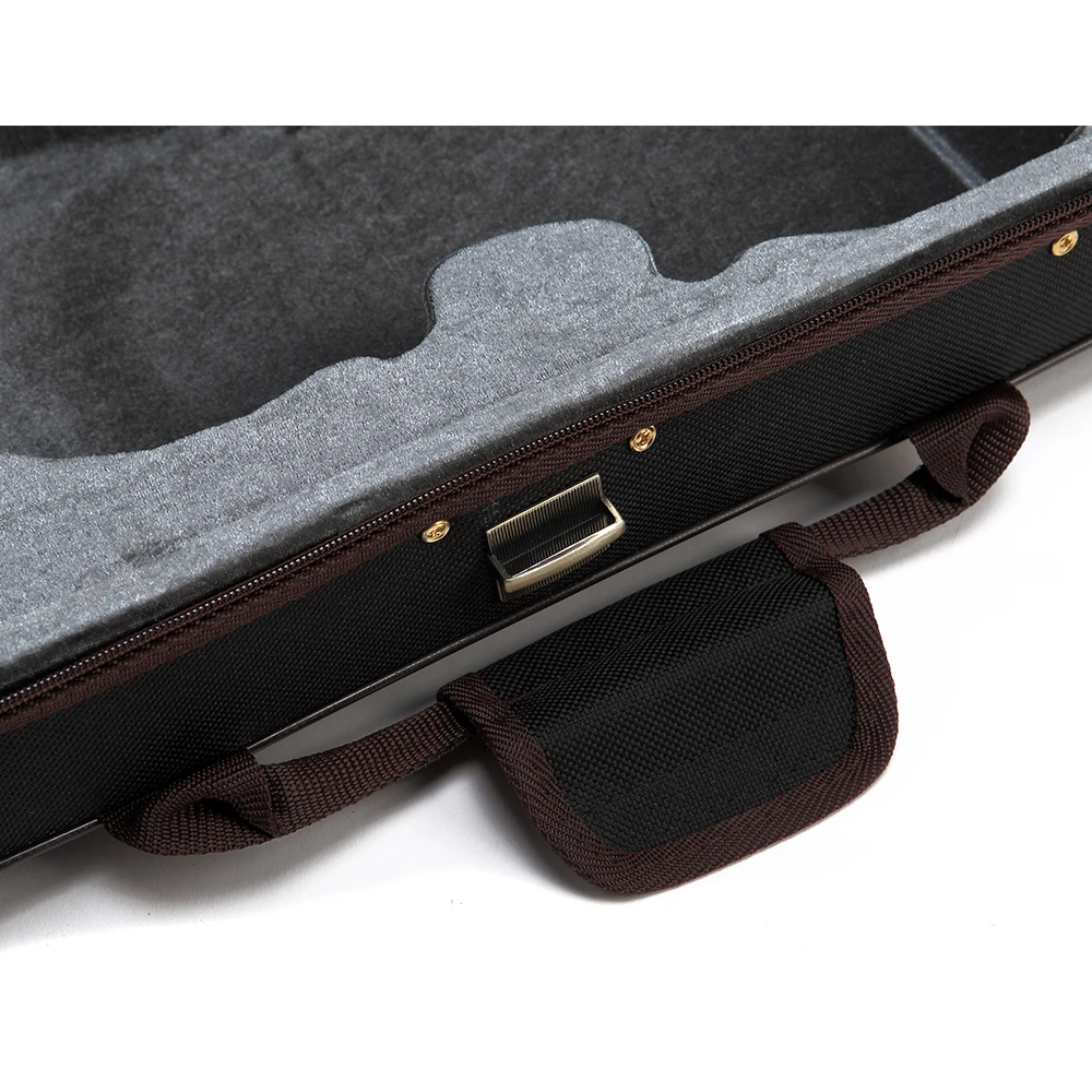 Gift  Black Oxford Pleuche High-end Rectangle Violin Case 4/4 3/4 1/2 1/4 1/8 Hygrometer Violino Case