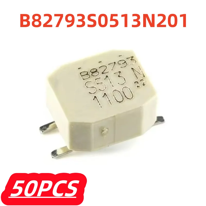 50Pcs/lot 100% New B82793 S513 51uH Common Mode Chokes Filter B82793S0513N201 B82793S513N201 SMD 7.1x6mm 800mA 140 mOhms