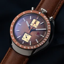 RED STAR ST1901 Movement 1963 Chronograph With Gooseneck Men Chronograph 42mm Pilot Mechanical Wristwatch Luminous Clock
