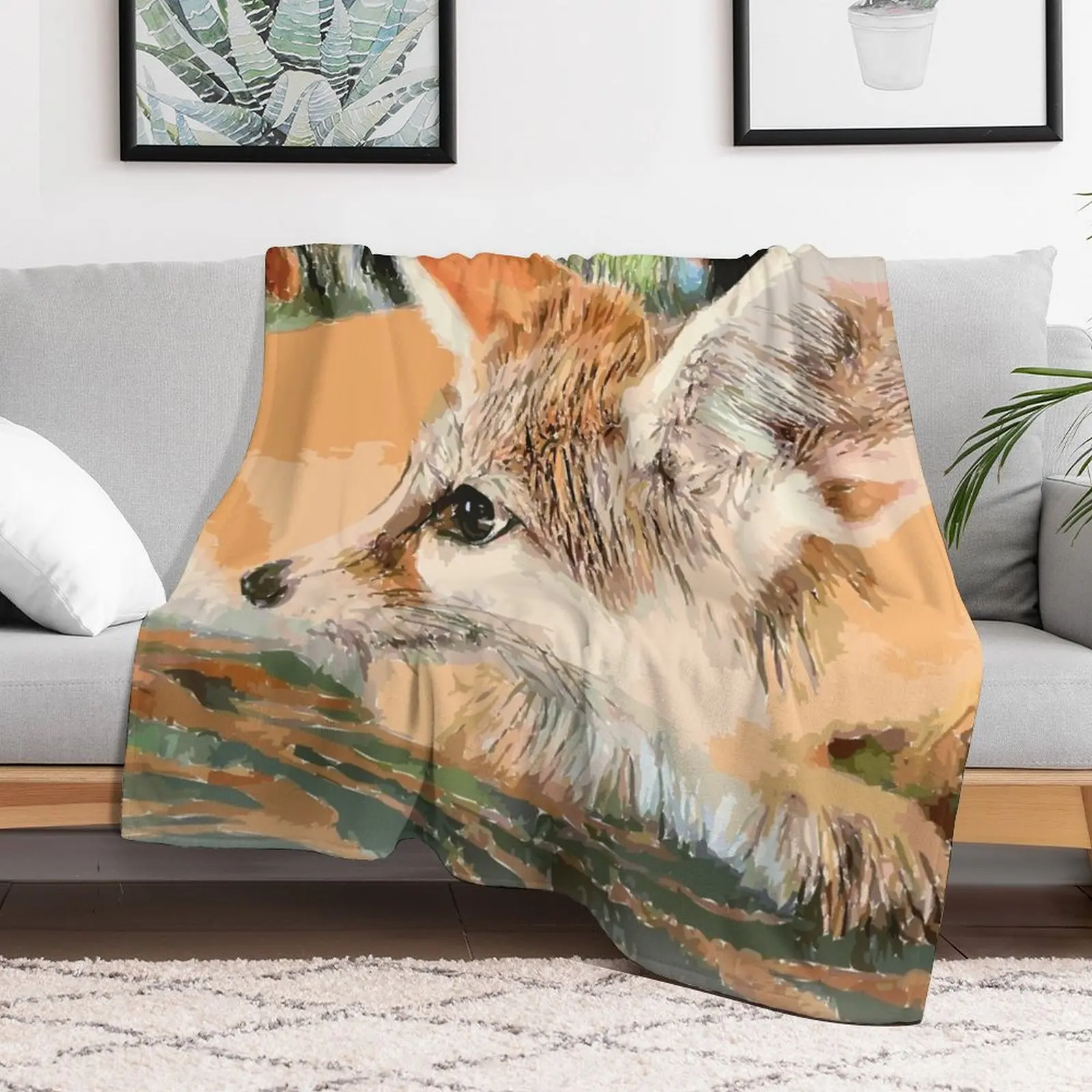 Content Fen Fen Throw Blanket Bed linens Furry Blankets