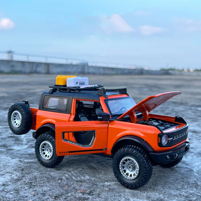 1:32 Ford Bronco Lima Alloy Car Model Diecast Metal Modified Off-road Vehicle Car Model Simulation Sound and Light Kids Toy Gift