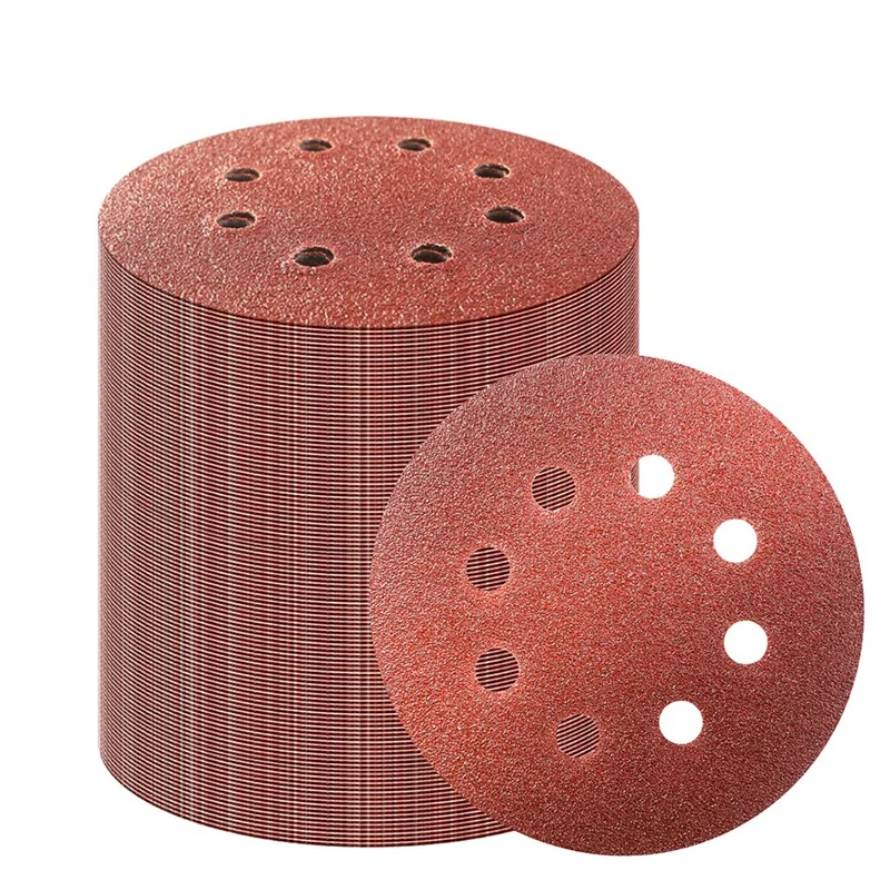 New 200 PCS Sanding Disc Set 5-Inch 8 Hole Hook and Loop Sanding Discs, 60--400 Assorted Grits Sandpaper for Orbital Sander