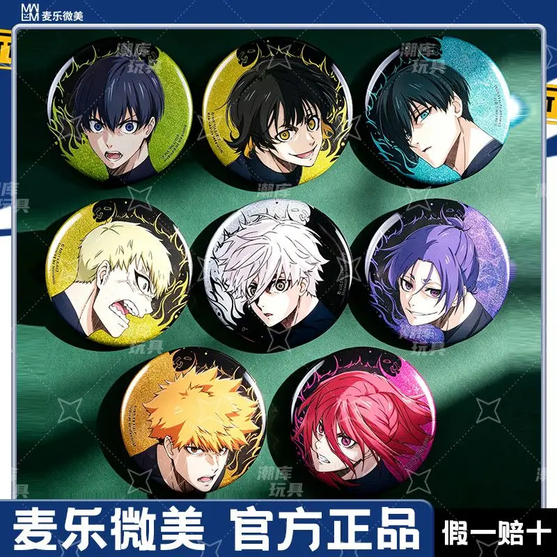 

Original Blue Lock Anime Blind Box Tinplate Badges Blind Bag Glitter Collectible Guess Bag For Anime Fans Collectors
