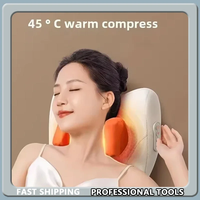 

Электрическая массажная подушка Trapezius, беспроводной портативный автомобильный и домашний массажер с подогревом, шейная шея, нога, талия, облегчает боль