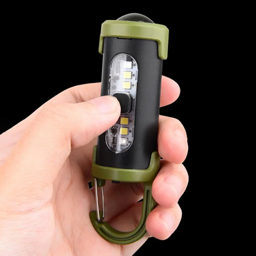 الأنشطة الخارجية مصباح يدوي صغير سلسلة المفاتيح مصباح يدوي محمول قابل لإعادة الشحن مع للخارجية في حالات الطوارئ