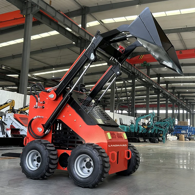 Mini Skid Steer Loader Manufacturers Sale Building Multi-Function Zero Turn Easy To Operate Wheel Skid Steer Loader Customized