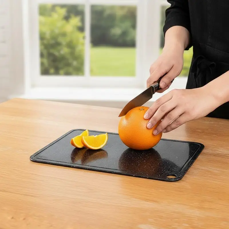 All Sizes Kitchenware High Quality  Chopping Board Anti Mildew Cutting Board Black Marble Style Double Side Use