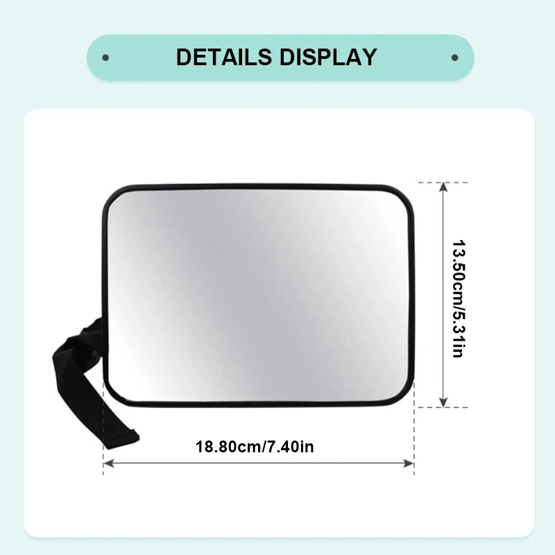 Miroir de sécurité pour bébé à fixer sur la banquette arrière de la voiture, réglable, grand angle, miroir de surveillance arrière, miroir intérieur pour bébé/enfant