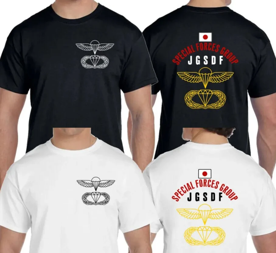 

Группа спецназа, японская футболка Ground Self-Defense Force JGSDF, повседневные рубашки из 100% хлопка с короткими рукавами