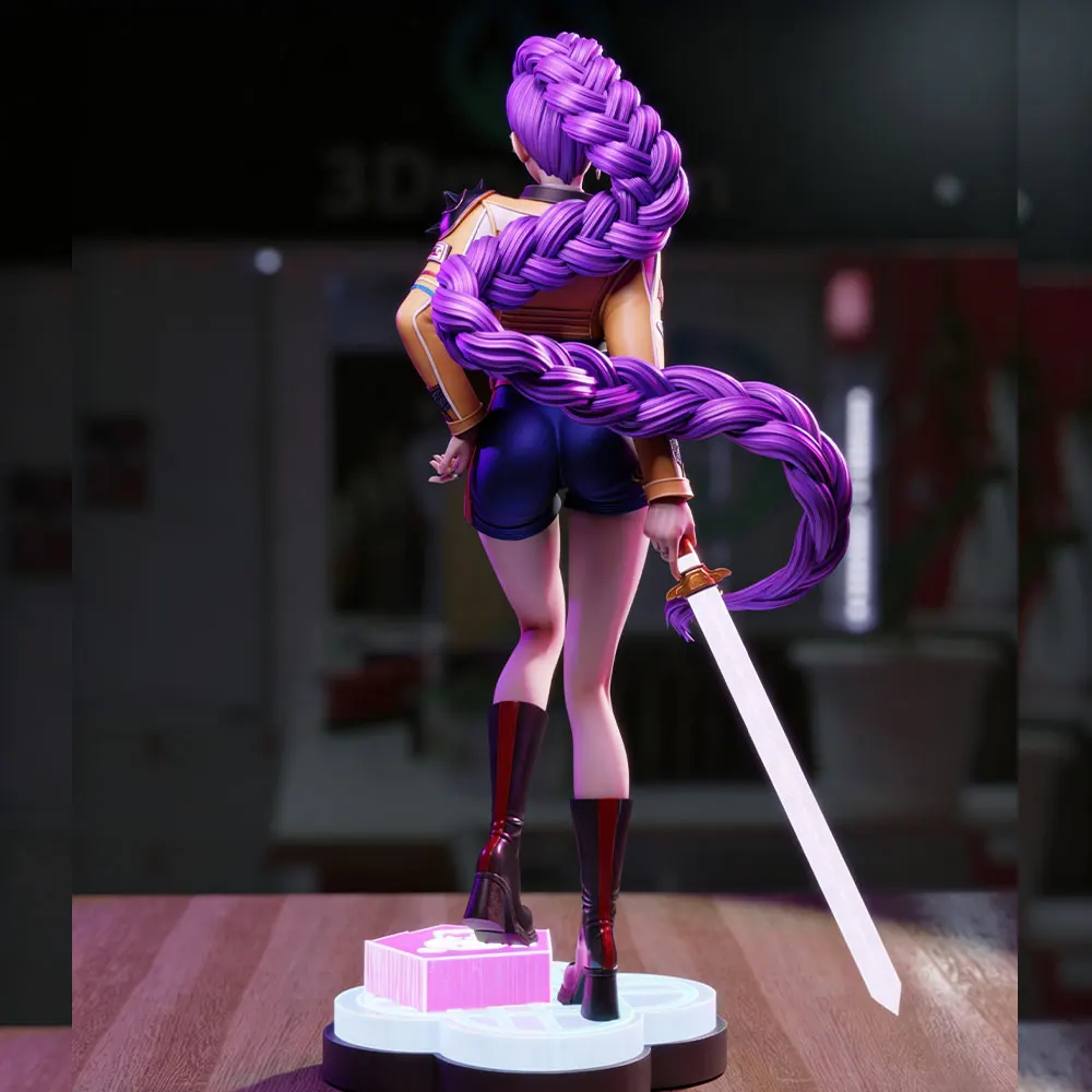 Decoración para gatos: figura anime mini GK gris impresa 3D - imagen 2