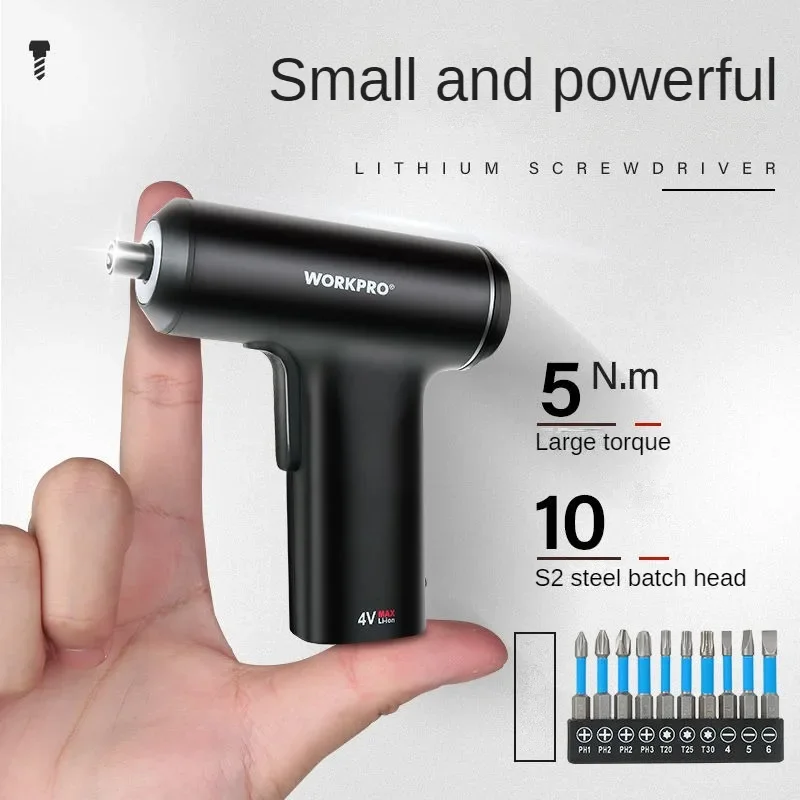 Mini destornillador eléctrico con batería de litio, taladro inalámbrico multifuncional, taladro de pistola, motor de taladro doméstico, herramientas eléctricas