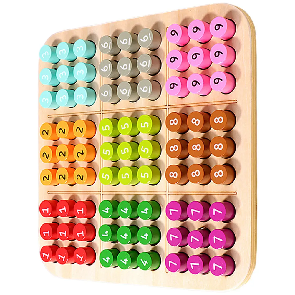 

Набор деревянных головоломок Судоку: развивающая арифметическая игра для детей, обучающая логике и когнитивному развитию малышей