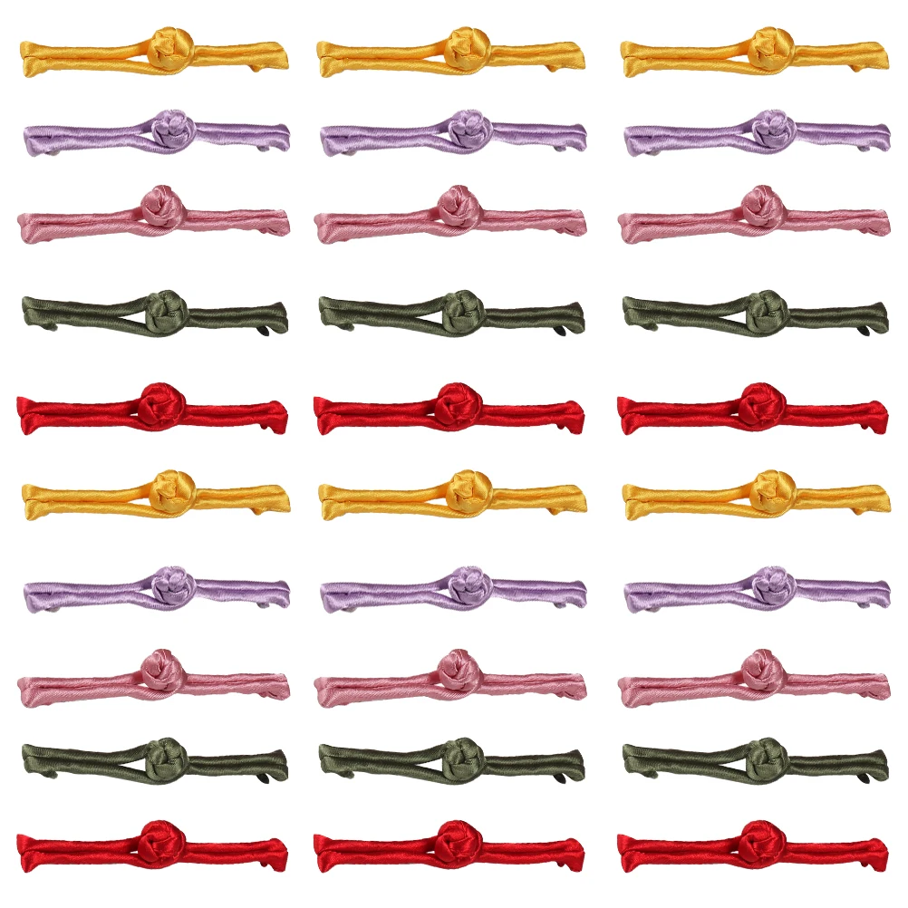 

30 Pcs Knot Buttons for Chinese Dress Suit Cheongsam Tai Chi Uniform Fabric Closure Handmade Sewing Accessories Non Fading