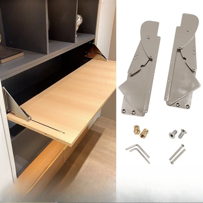 

Down-flip cabinet door support accessories Stainless steel bracket Hardware desk flip countertop connector