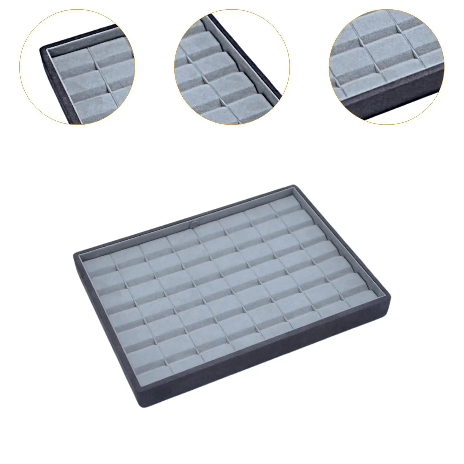 Gemstone Display Tray Showcase Multifunction Portable Jewelry Display Tray for Dresser Shopping Mall Stores Live Broadcast Home