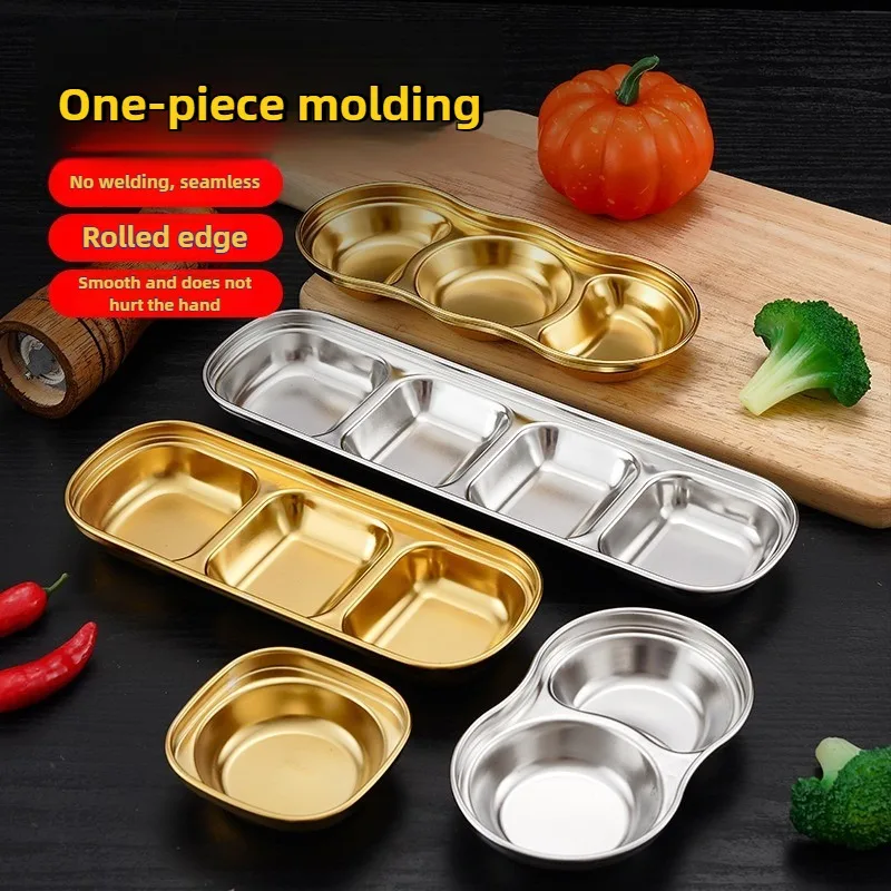 Cuenco para salsa, recipiente pequeño para condimentos para especias, pimienta, carne a la parrilla, vajilla para barbacoa, comedor de cocina de acero inoxidable 304