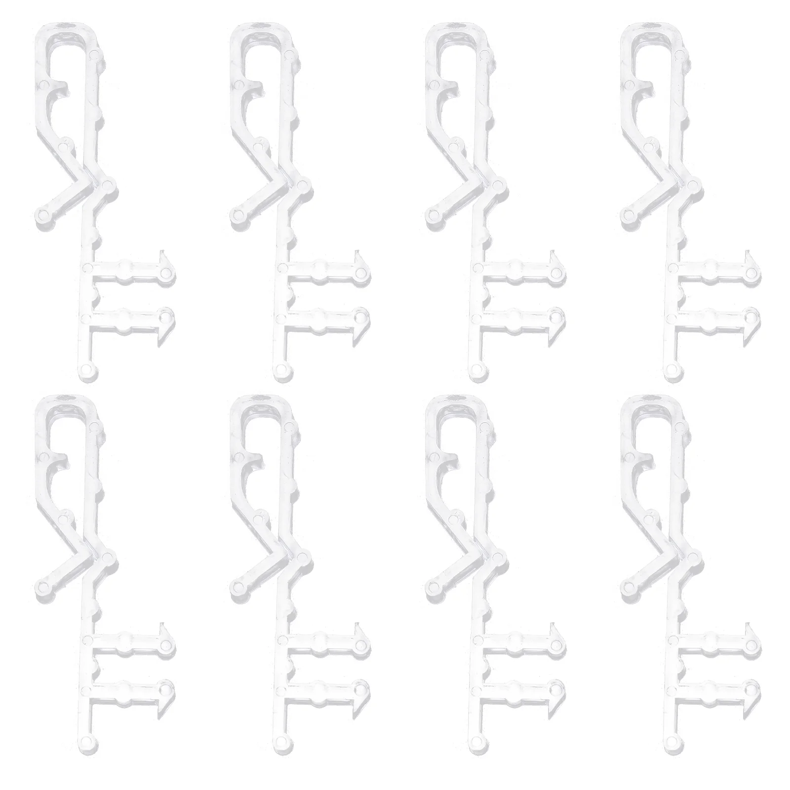 

8 Pcs Venetian Curtain Accessories Trim Clips Vertical Blinds (8 Pieces) Valance Clamps Replaceable Pp For Clear Transparent