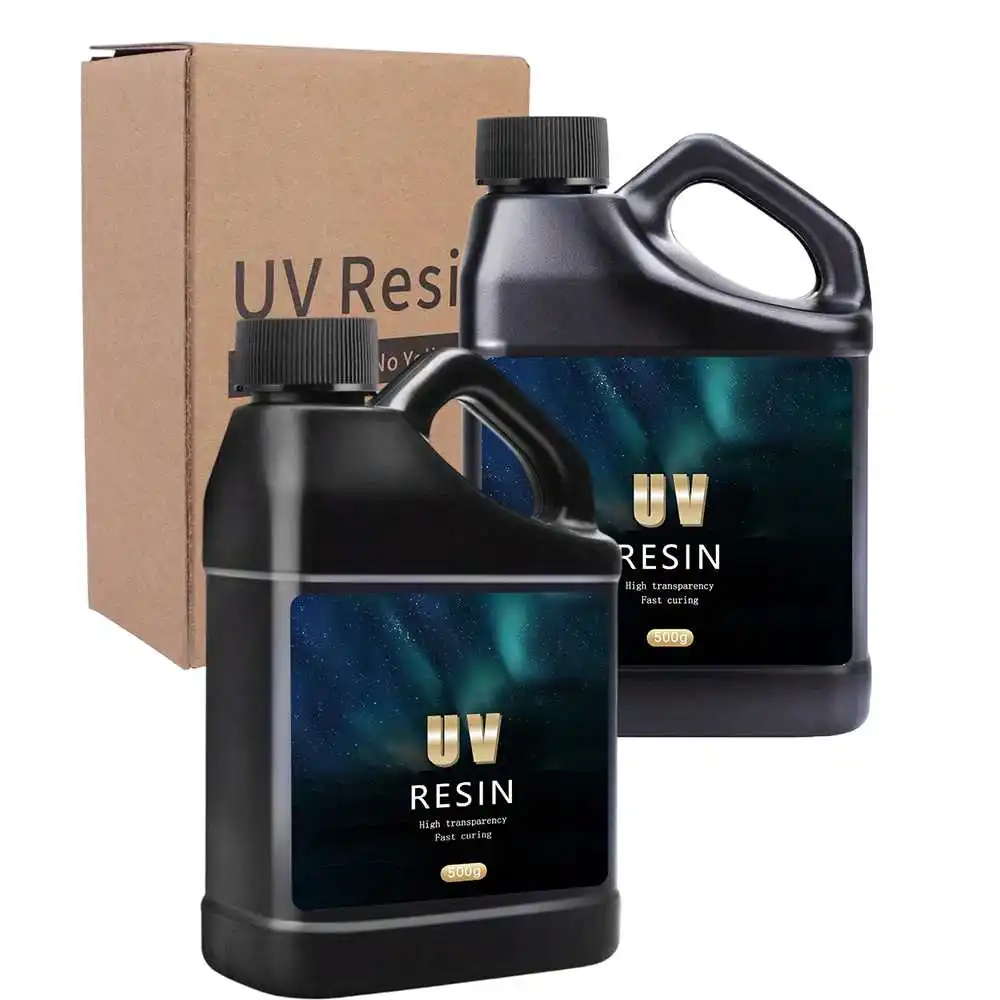 Bulk UV Resin Crystal Clear Large UV Cure Epoxy Resin Hard Kit Premixed Resina UV Transparent Solar Activated Glue For Jewelry