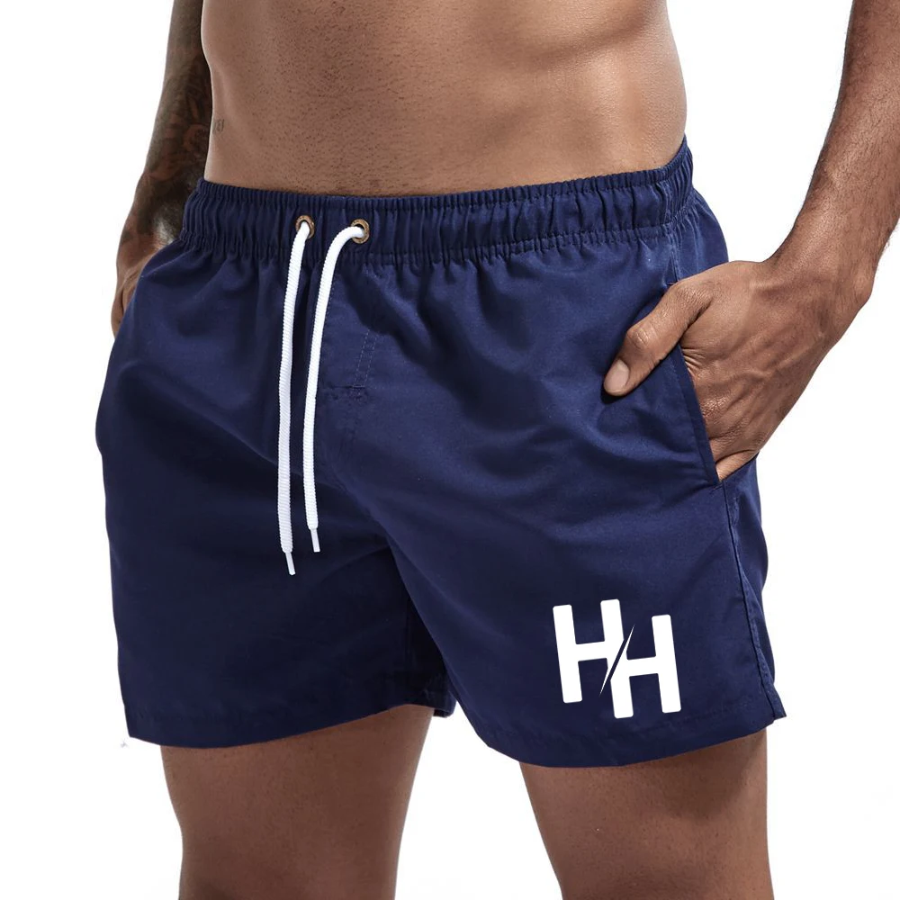 Bañador con bolsillos para hombre, pantalones cortos estampados de verano, pantalones cortos de gimnasio, pantalones geniales informales de Fitness,