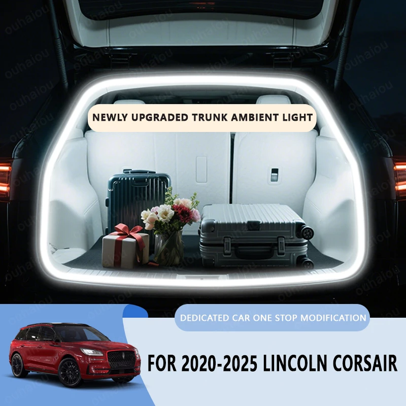 

For 2020-2025 LINCOLN Corsair trunk light modification light Atmosphere lights White warm white Rear Trunk LED Light Bar