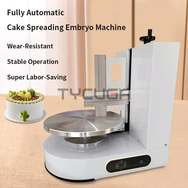 4-12 Inch Semi Automatic Birthday Cake Smoothing Coating Machine Cakes Plastering Cream Coating Filling Machine Baking Appliance