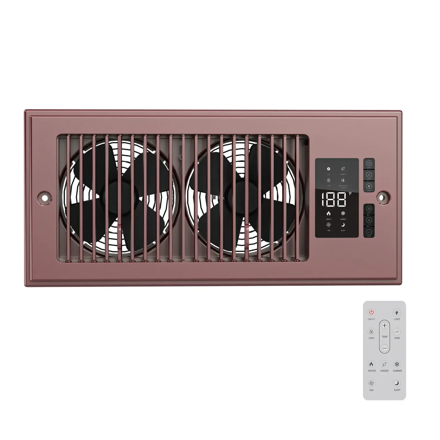 Booster Fan US Standard US Plug 4 Inch 4x10 Inch White Bronze for HVAC Ventilation Duct Cooling for Home Garage Workshop