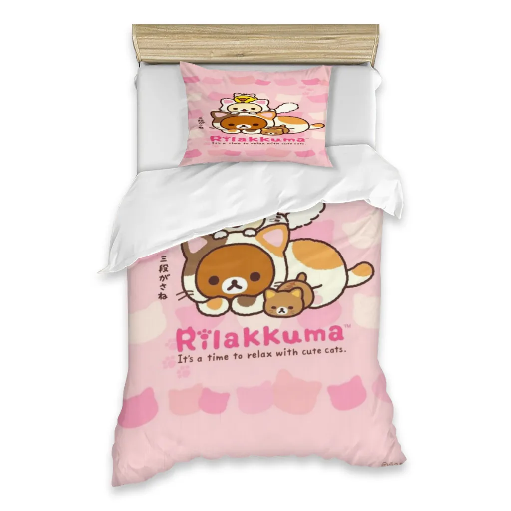 

Rilakkuma Single Bed Sheets Set Complete Case Single Linen Quilt Cover