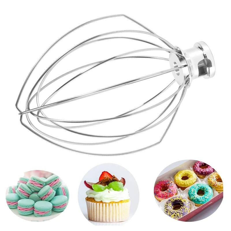 Wire Whip Attachment For Tilt-Head Stand Mixer For Kitchenaid K5AWW 5 Quart KSM50, KSM5 Egg Cream Stirrer Accessories