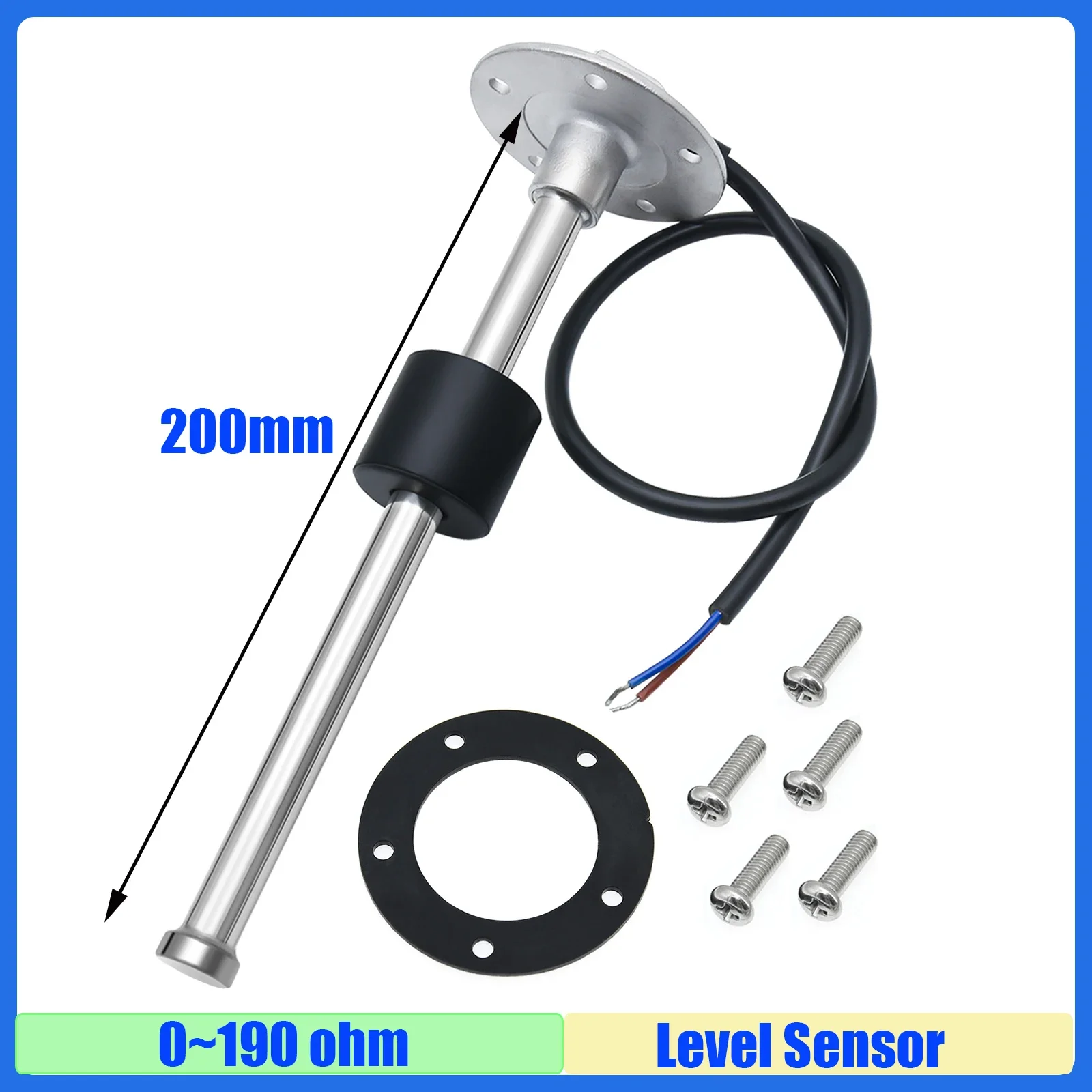 Groene LED Digitale 2 IN 1 52 mm meter met alarm 0-190ohm waterniveaumeter + afwasserniveaumeter voor waterrioolniveausensor auto