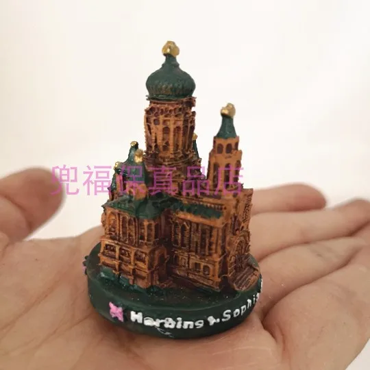 mini resin figure mental psychological sand table game box court therapy building Hagia Sophia church of  Harbin china