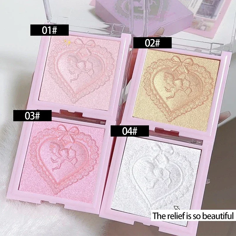 Love Angel High Gloss Powder Highlighter Makeup Palette Peach Fairy Glitter Body Bronzer Highlight Contour Illuminator Makeup