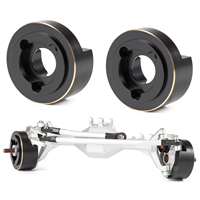 Brass Low Offset Portal Knuckle Weight 2 PCS Black for Vanquish VS4-10 Ultra Currie Portal F9 Front Axle