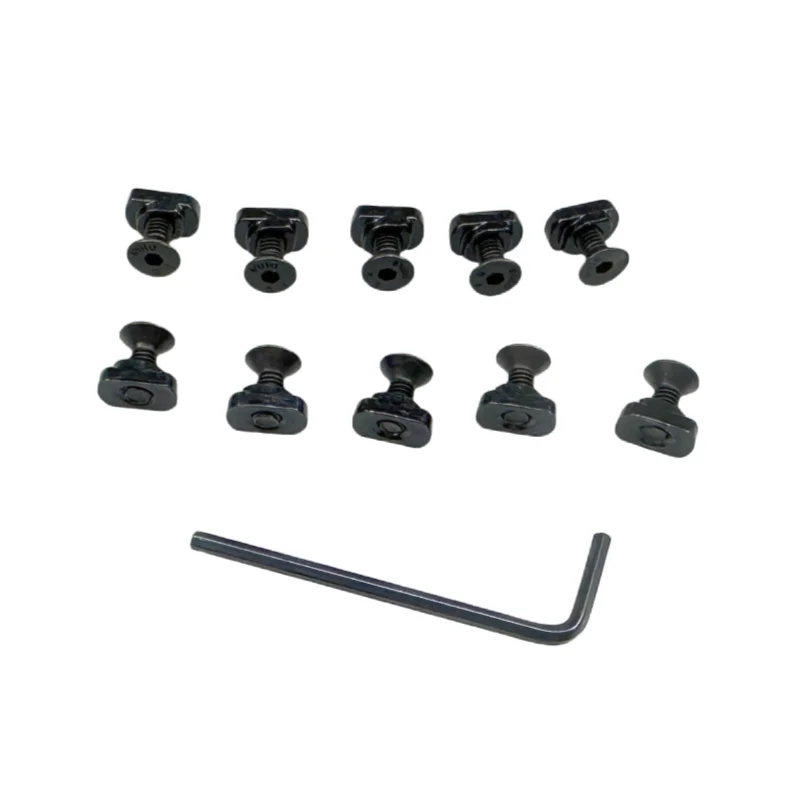 10sets/pack steel Screw And T Nut Replacement Set