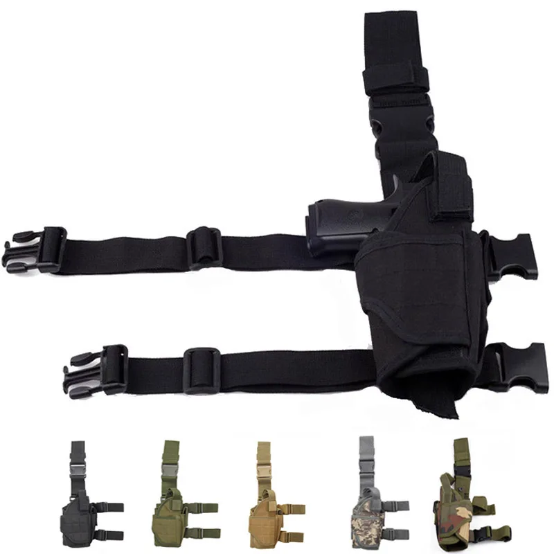 Universal Tactical Vertical Leather Short Gun Cover Right Hand Tray Large Foot Gun Case for Outdoor Hunting Equipment