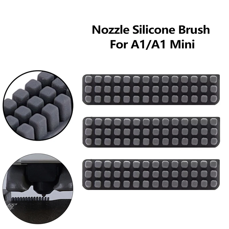 

Щетка-насадка для Bambu Lab A1, силиконовая щетка для стеклоочистителя, скрубберы с насадкой для Bambulab A1, инструмент для чистки, аксессуары для 3D-принтеров