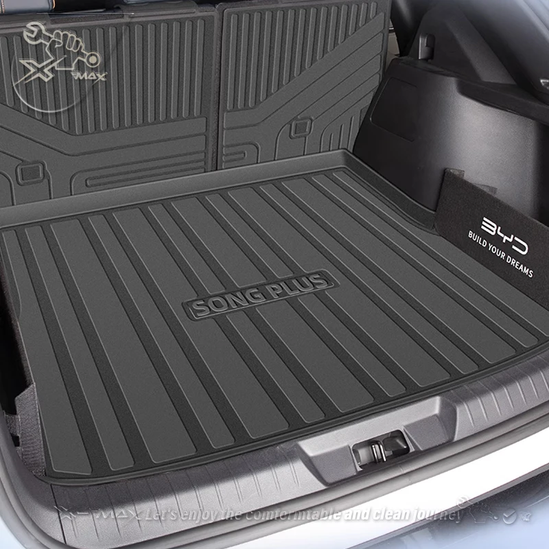 For BYD SONG DM-i EV Plus 2024 Fit Car Trunk Mat All Season Black Cargo Mat 3D Shaped Laser Measured Trunk Liners