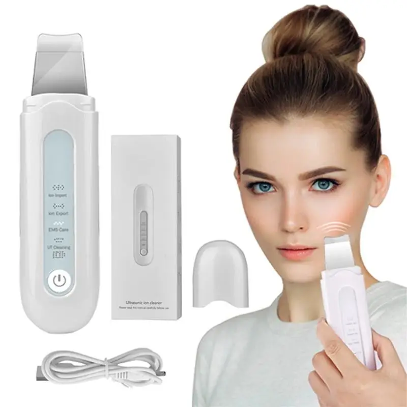 Ultrasonic Skin Scrubber Facial Skin Removal Tightening Remover Deep Blackhead Face Cleaning Lift Machine Peeling Shovel Pore Cl